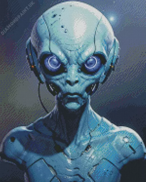 Blue Alien Diamond Painting