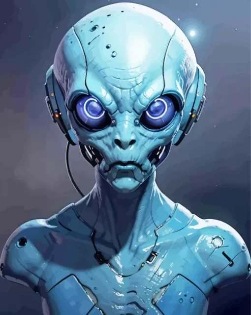 Blue Alien Diamond Painting