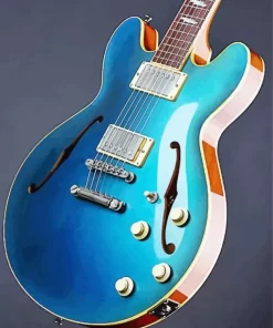 Blue Guitar Diamond Painting