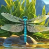 Blue And Black Dragonfly Diamond Painting