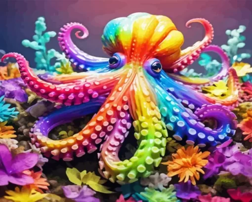 Colorful Octopus Diamond Painting