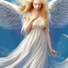 Female Blonde Angel Diamond Painting