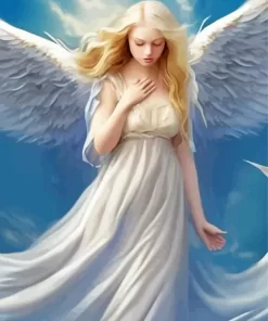 Female Blonde Angel Diamond Painting