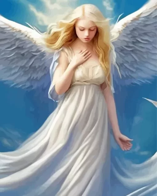 Female Blonde Angel Diamond Painting