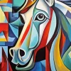 Geometric Cubism Horse Diamond Painting