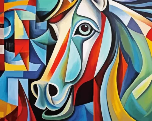 Geometric Cubism Horse Diamond Painting