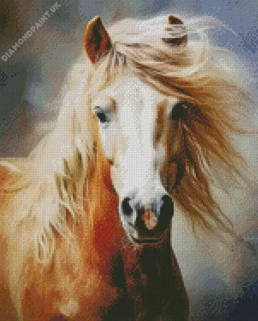 Horse With Blond Hair Diamond Painting