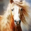 Horse With Blond Hair Diamond Painting