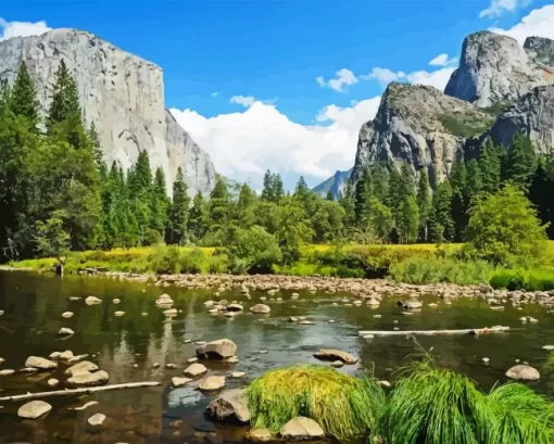 Merced River Diamond Painting