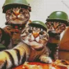 Military Cats Selfie Diamond Painting