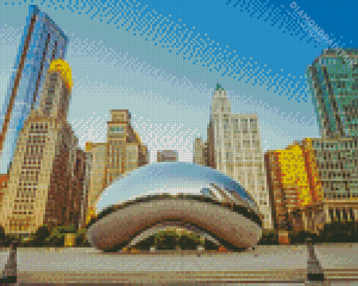 Millennium Park In Chicago Diamond Painting