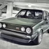 Old Black Vw Golf Gti Diamond Painting