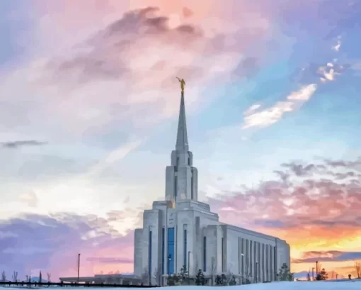 Oquirrh Utah Temple Diamond Painting