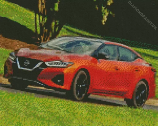 Orange Nissan Maxima Diamond Painting