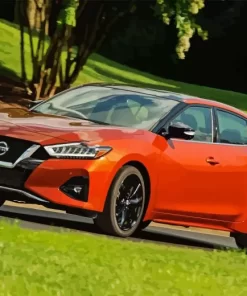 Orange Nissan Maxima Diamond Painting