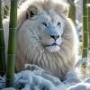 Polar Snow Lion Diamond Painting