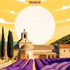 Provence Illustration Poster Diamond Painting