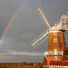 Rainbow Over Cley Windmill Diamond Painting