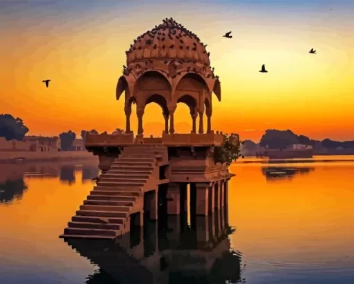 Rajasthan At Sunset Diamond Painting