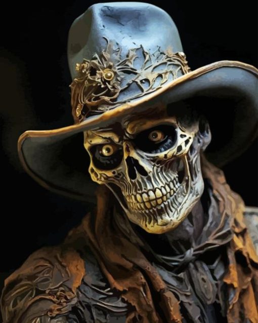 Skeleton Cowboy Diamond Painting