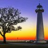 Sunset Biloxi Lighthouse Mississippi Diamond Painting