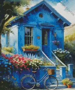 The Blue House Diamond Painting