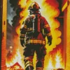 The Fire Fighter Man Diamond Painting