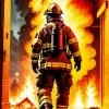 The Fire Fighter Man Diamond Painting