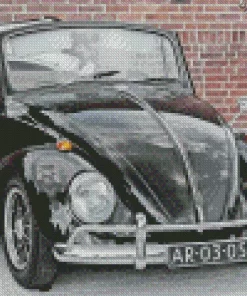 Vintage Black Volkswagen Beetle Diamond Painting