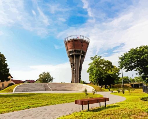 Vukovar Water Tower Diamond Painting