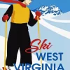 West Virginia Ski Poster Diamond Painting