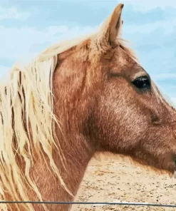 Wild Horse With Blond Hair Diamond Painting