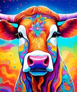 Abstract Art Cow Diamond Painting