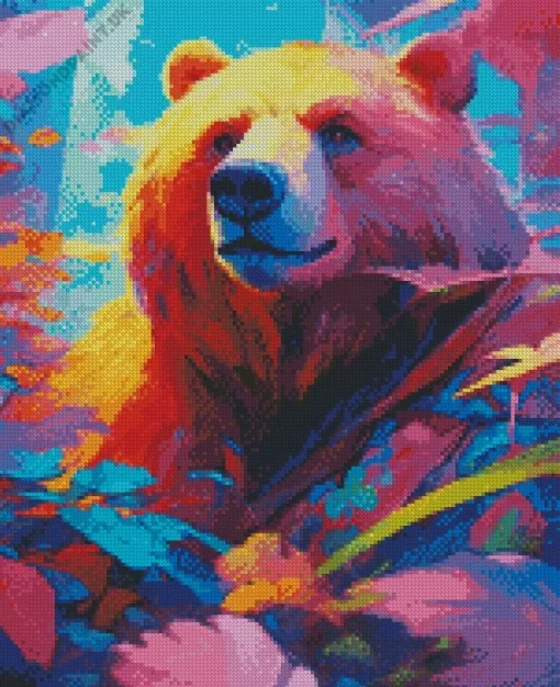 Abstract Bear Diamond Painting