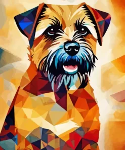 Abstract Brown Schnauzer Diamond Painting