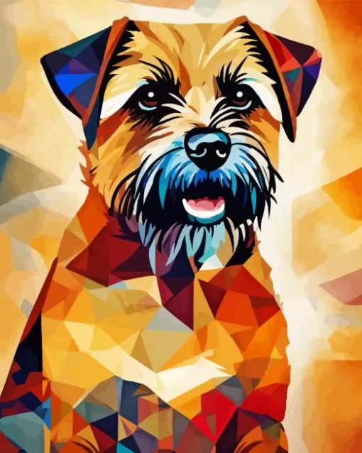 Abstract Brown Schnauzer Diamond Painting