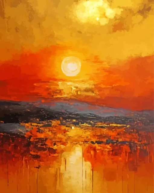 Abstract Evening Sunset Art Diamond Painting