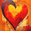 Aesthetic Autumn Heart Diamond Painting