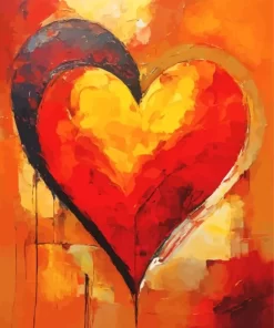 Aesthetic Autumn Heart Diamond Painting