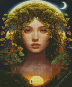 Aesthetic Face Nature Diamond Painting