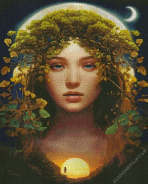 Aesthetic Face Nature Diamond Painting