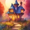 Aesthetic Fantasty House Art Diamond Painting