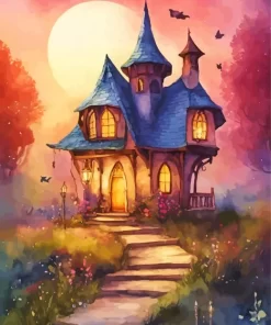 Aesthetic Fantasty House Art Diamond Painting