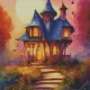 Aesthetic Fantasty House Art Diamond Painting