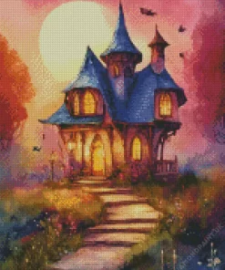 Aesthetic Fantasty House Art Diamond Painting