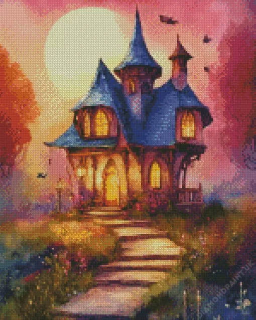 Aesthetic Fantasty House Art Diamond Painting