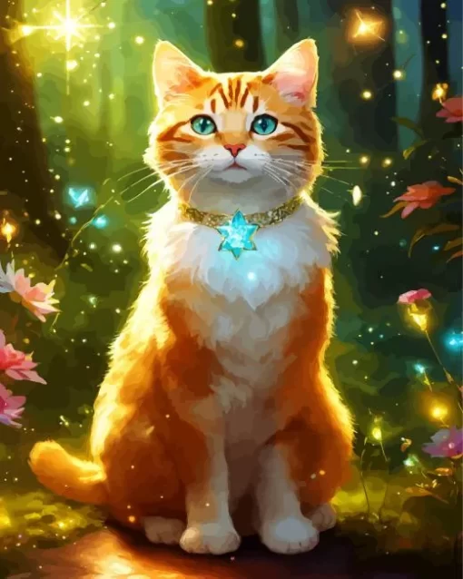 Aesthetic Fantasy Cat Diamond Painting