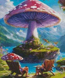 Aesthetic Fantasy Mushroom Diamond Painting