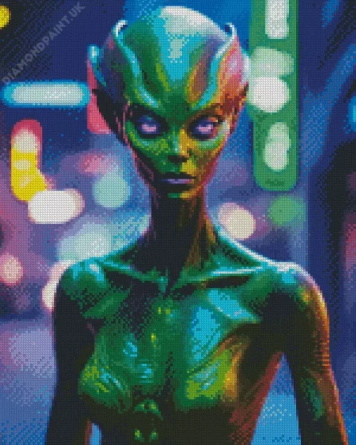 Aesthetic Girl Alien Diamond Painting