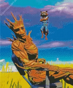 Aesthetic Groot In Fortnite Diamond Painting